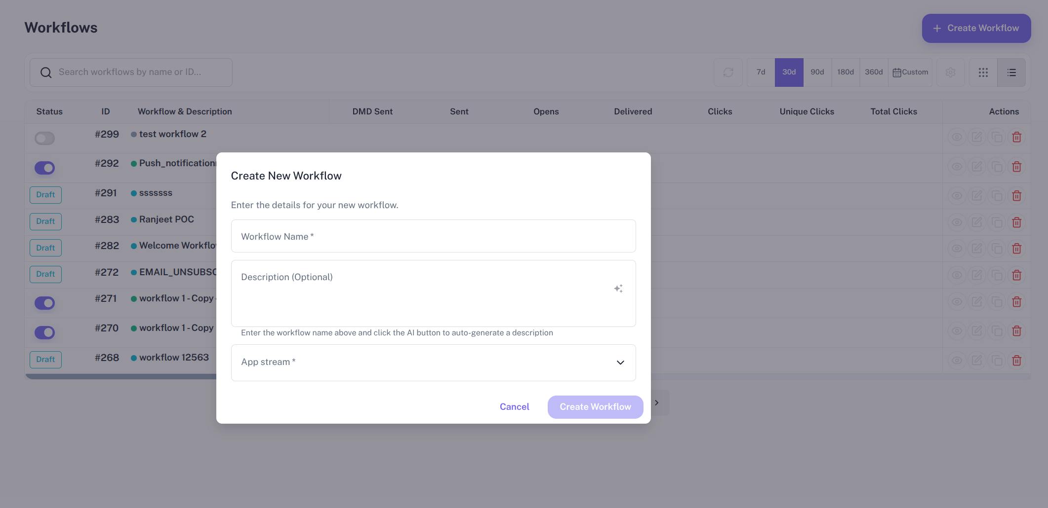 create workflow