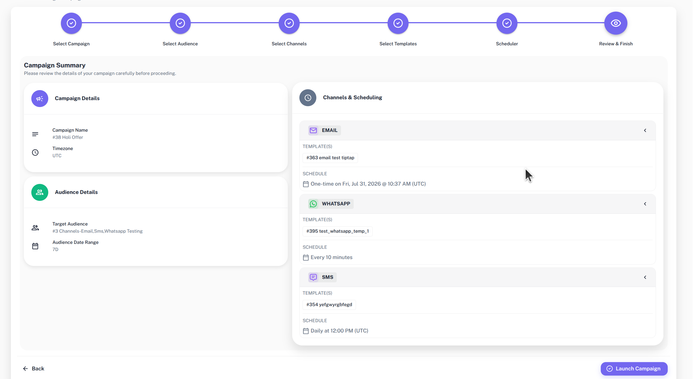 review and launch campaign